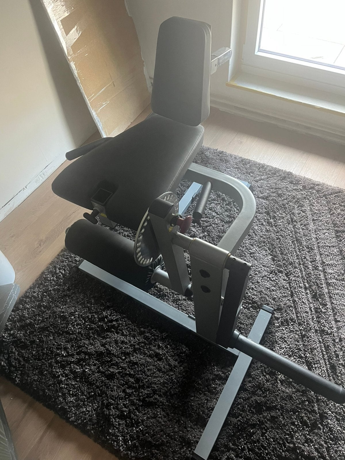 Body solid leg ext/curl 30mm/50mm plates, Ophalen, Zo goed als nieuw