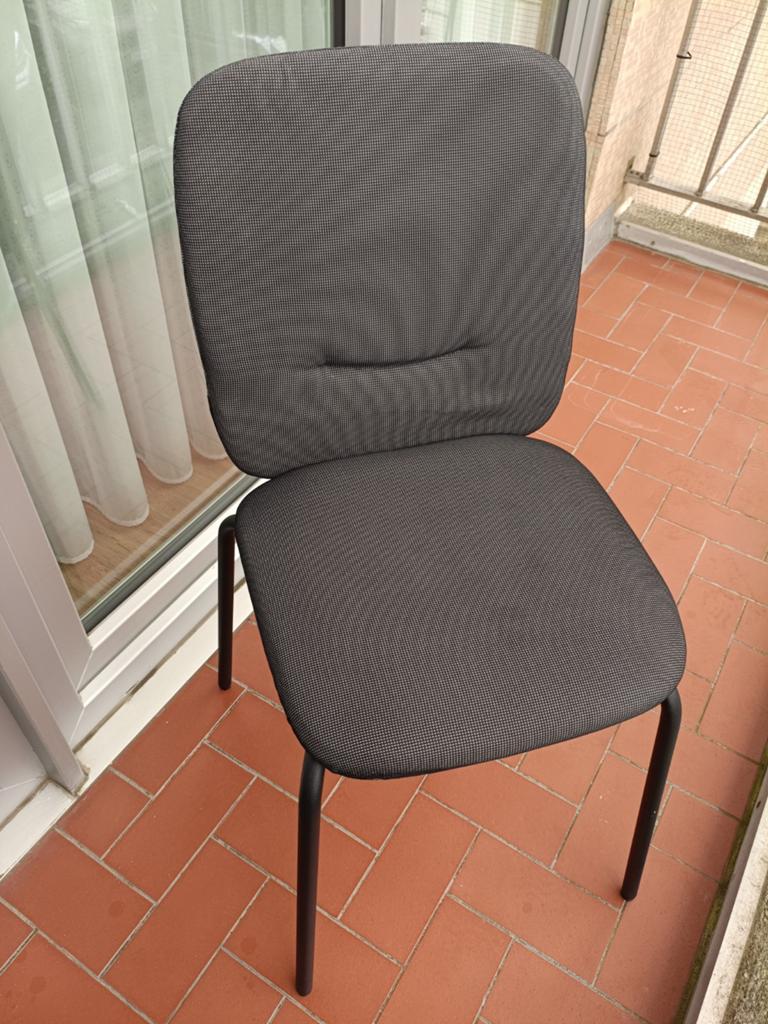 6 chaises tissus gris état impeccable, Maison & Meubles, Enlèvement, Comme neuf, Gris, Tissus