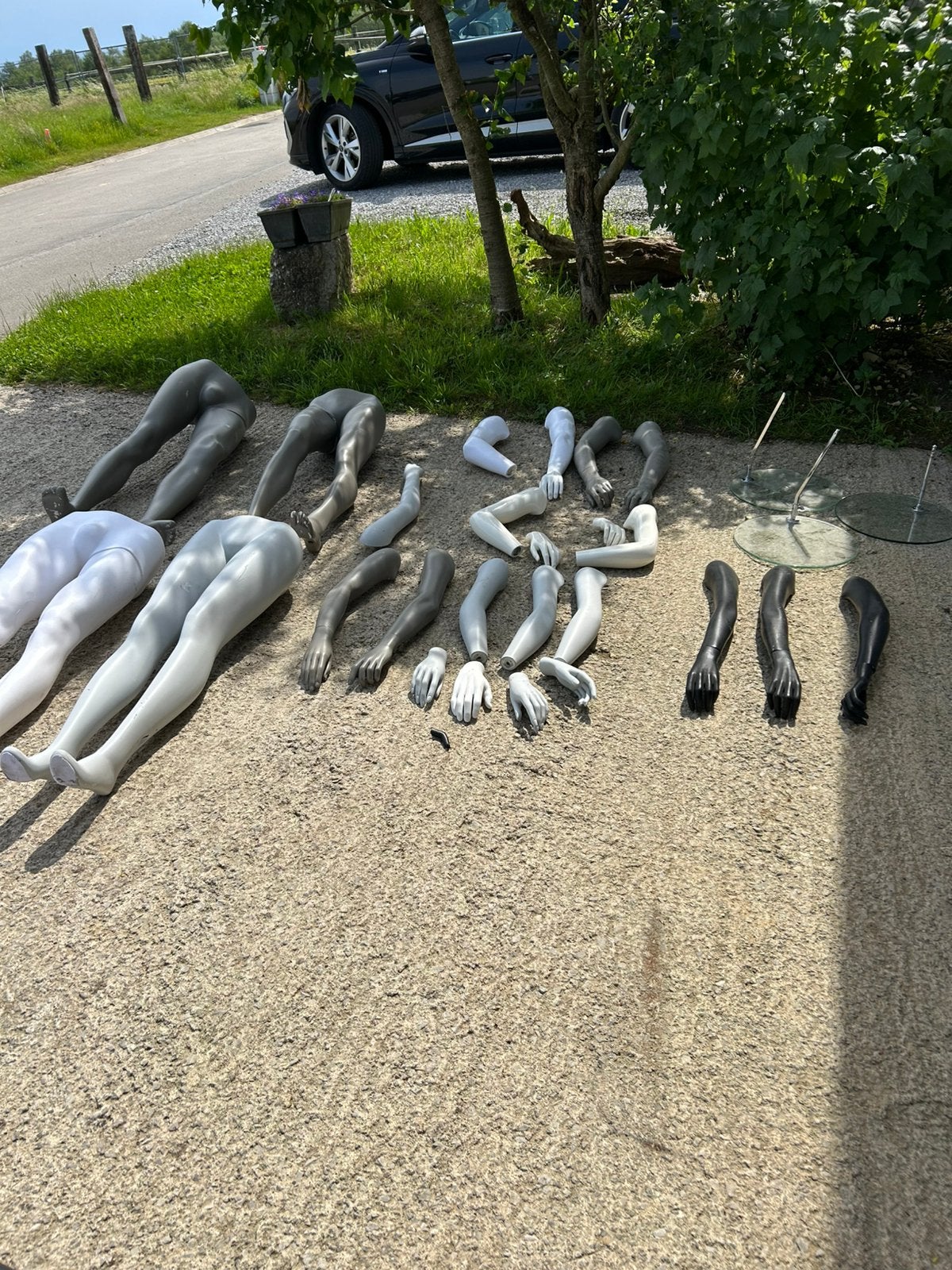 Gros lot pièces mannequin avec 3 supports magasin vêtement, Enlèvement