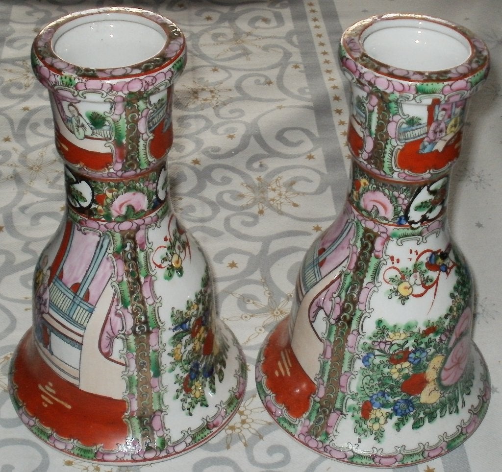 2 vases en porcelaine chinoise -, Antiquités & Art, Enlèvement ou Envoi
