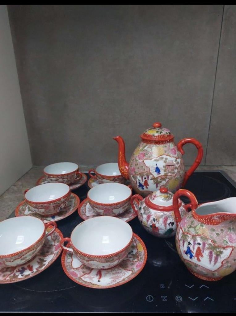 15 pièces en porcelaine katani époque Meiji 1850/1900, Antiquités & Art, Enlèvement ou Envoi