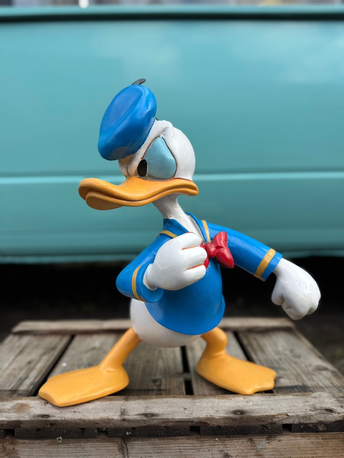 Grande statue de Donald Duck en colère Disney, Collections, Statue ou Figurine, ., Enlèvement, Utilisé