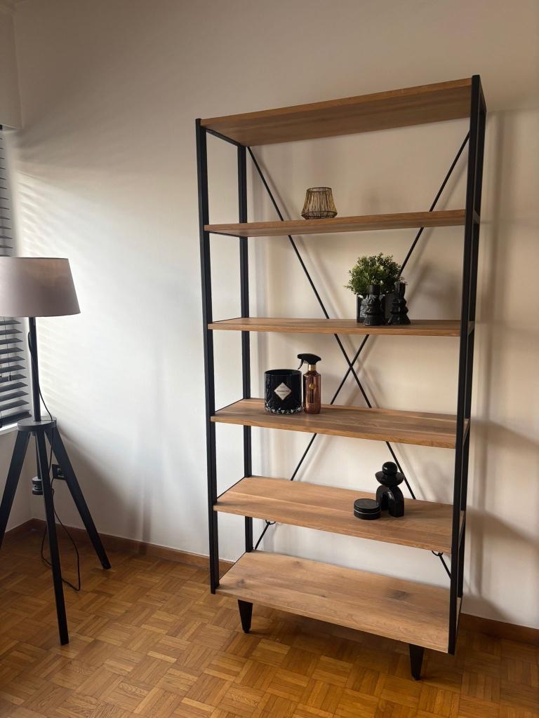 Tv-kast en open boekenkast, Métal, 25 à 50 cm, Avec porte(s), Moins de 100 cm