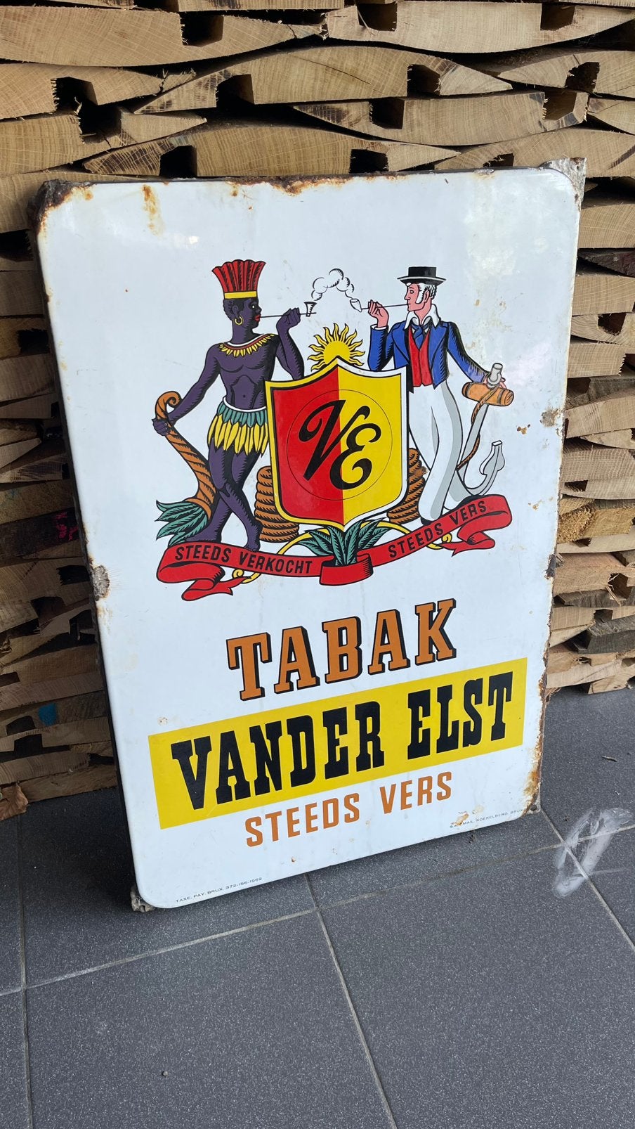 Emaille reclamebord, Verzamelen, Ophalen, Zo goed als nieuw, Reclamebord