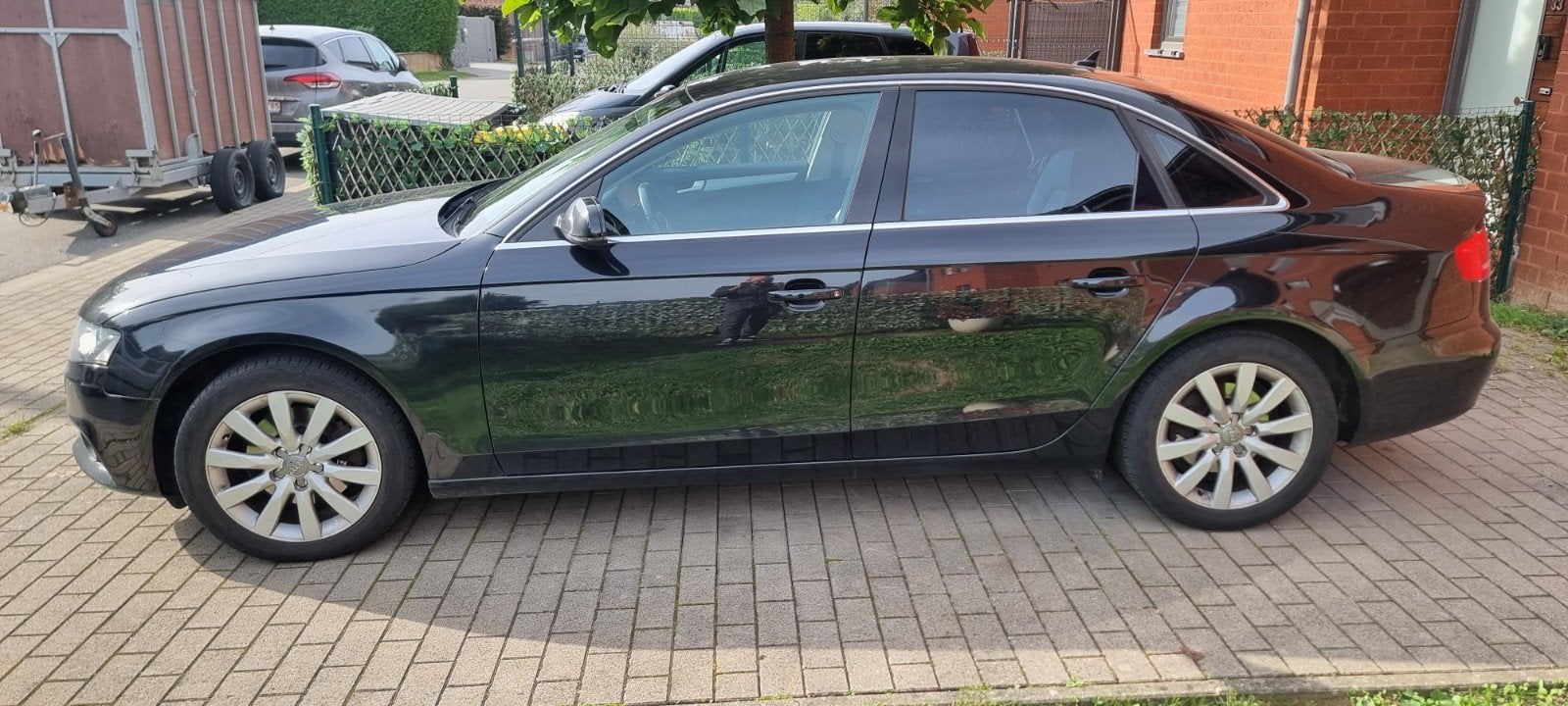 Audi A4, Auto's, Euro 5, Lederen bekleding, Zwart, A4