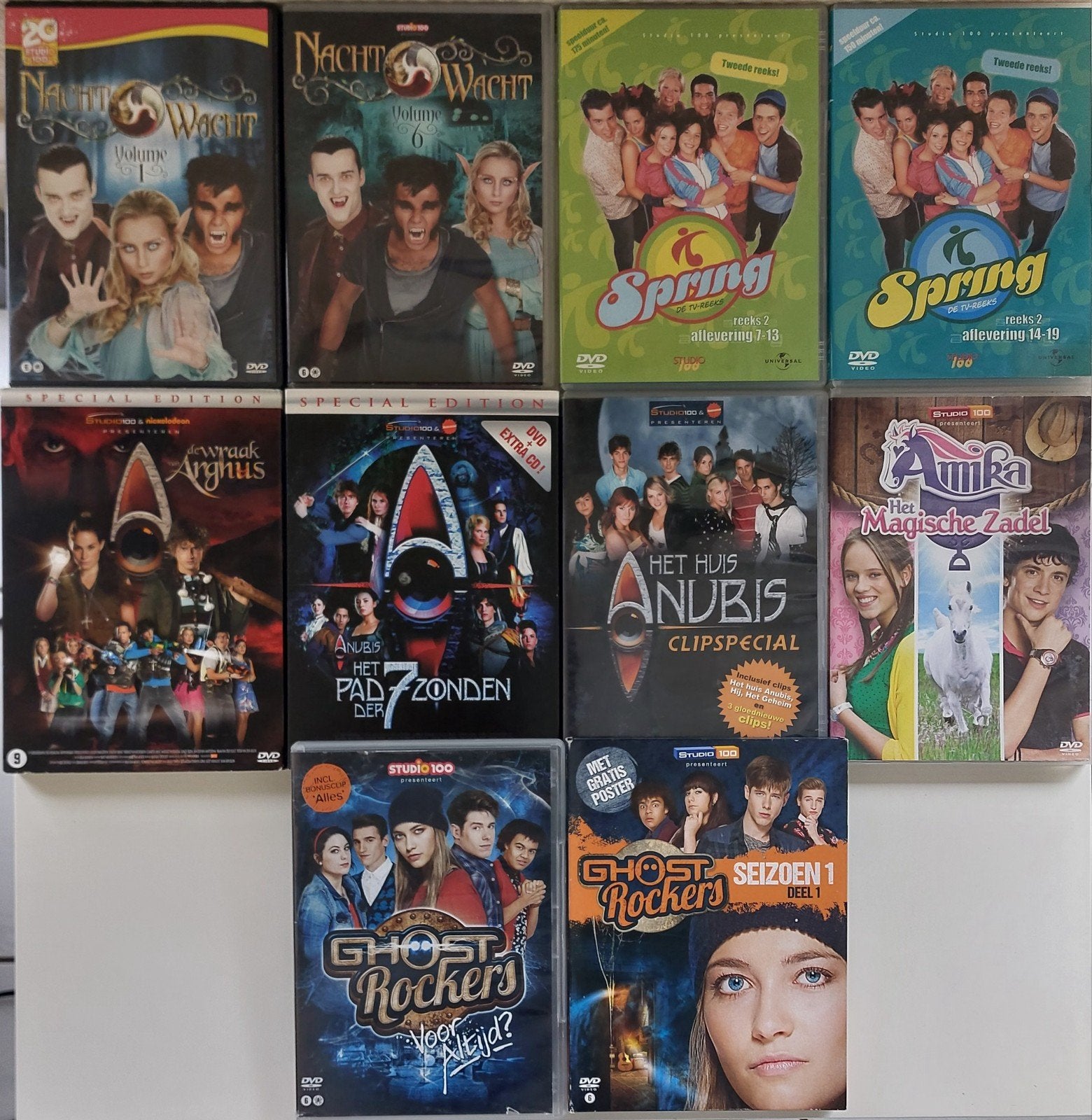 Dvd's Nachtwacht Het huis Anubis Spring Ghostrockers Amika, Cd's en Dvd's, Dvd's | Kinderen en Jeugd, Ophalen of Verzenden