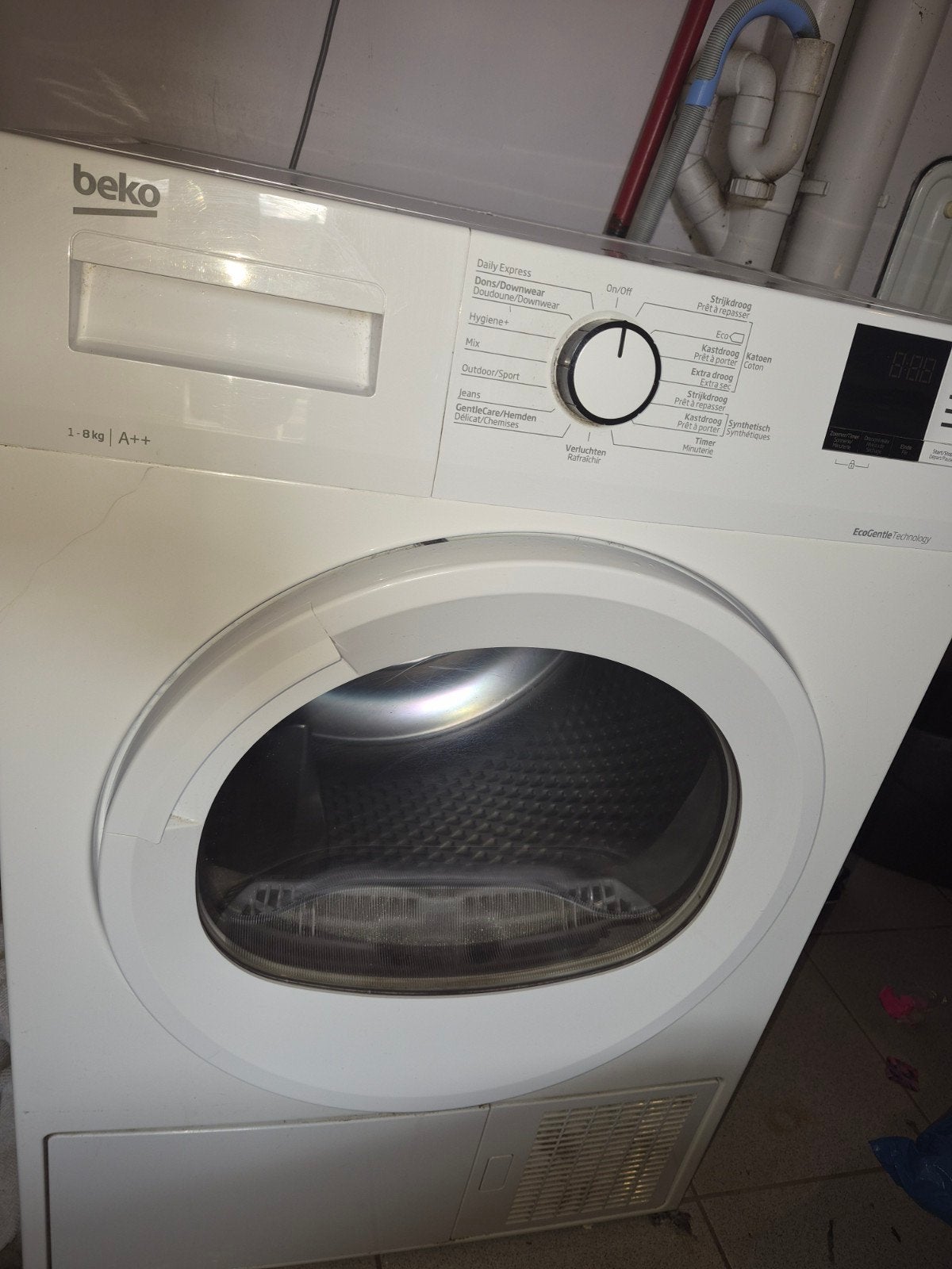 warmtepomp droogkast +wasmachine beko 2j oud, Enlèvement