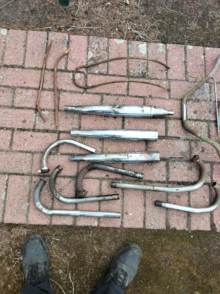 Onderdelen voor oldtimers, Fietsen en Brommers, Brommeronderdelen | Oldtimers, Ophalen of Verzenden, Uitlaat