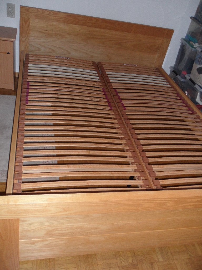 bed, Ophalen, Bruin, Tweepersoons, Zo goed als nieuw