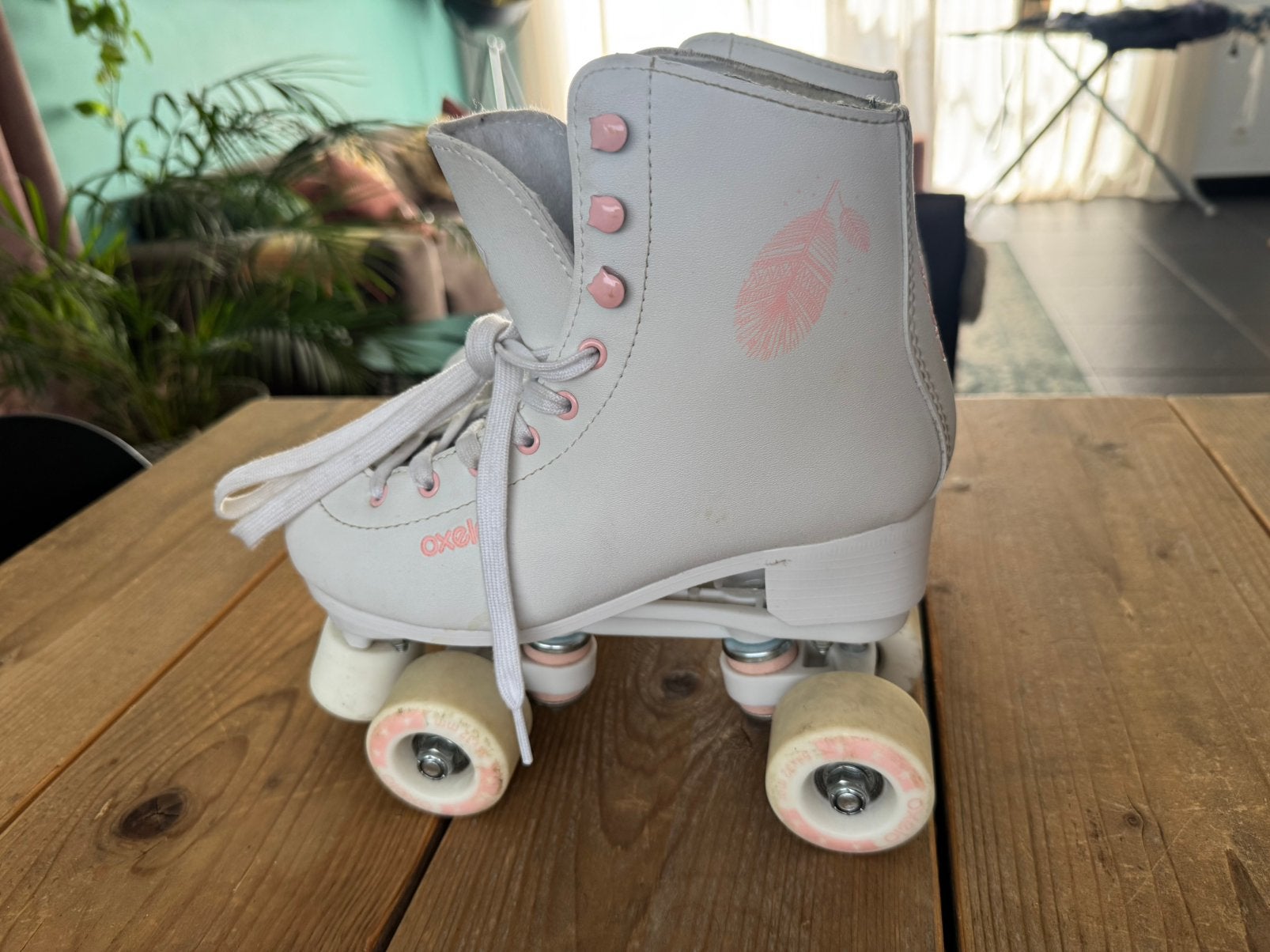 Rolschaatsen Decathlon. Wit, Ophalen, Gebruikt, Kinderen
