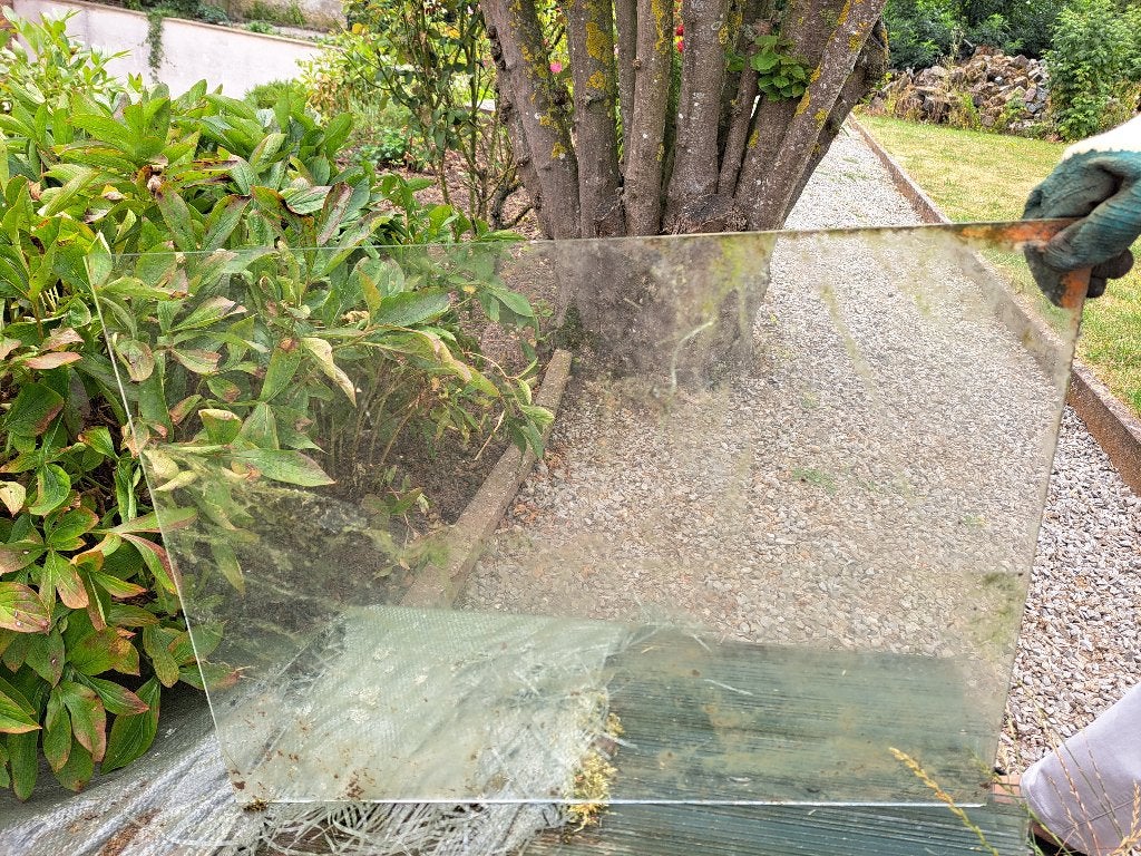 A vendre un lot de 60 verres pour serre 4mm  62x46, Jardin & Terrasse, Serres, Enlèvement, Verre, Comme neuf, Serre