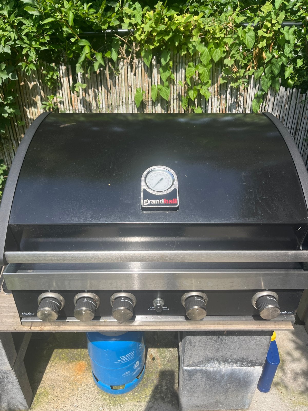 Gasbbq Grandhall Maxim plus gasfles, Ophalen, Gebruikt