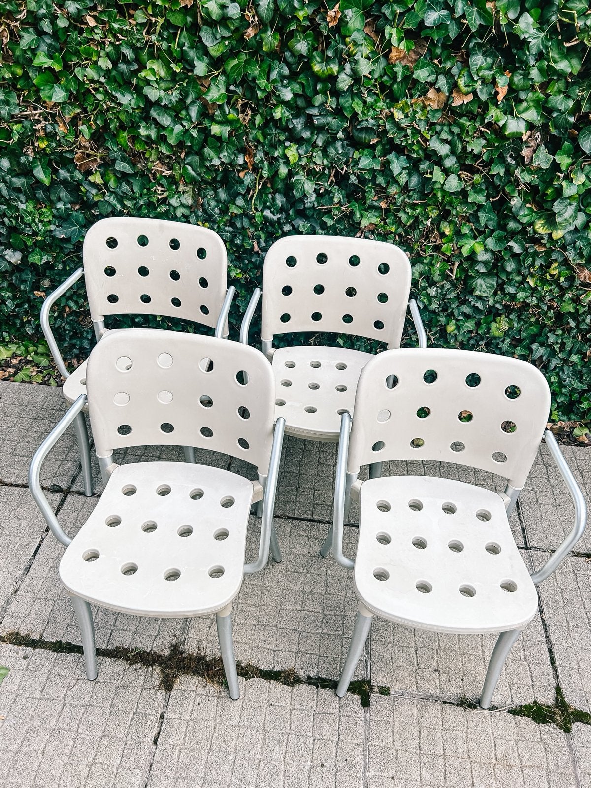 Set design stoelen van Antonio Critterio voor Halifax, Ophalen, Vier, Grijs, Kunststof