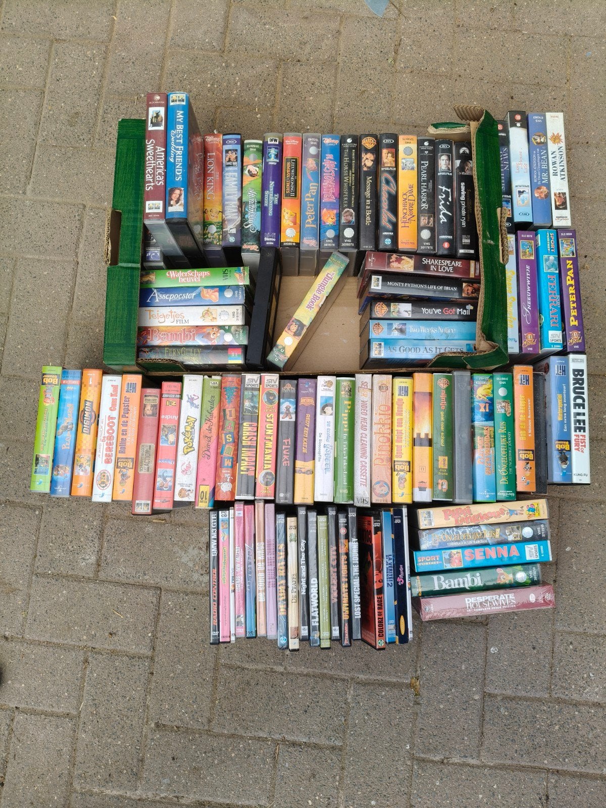 lot video cassettes en dvd's, Ophalen