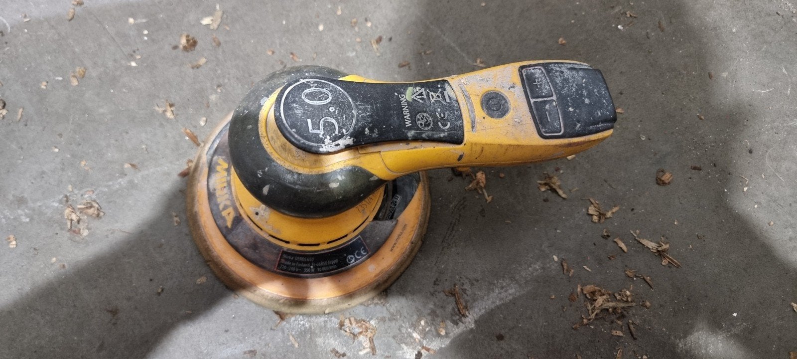 Mirka Deros 650 Excentrische Schuurmachine, Doe-het-zelf en Bouw, Ophalen of Verzenden