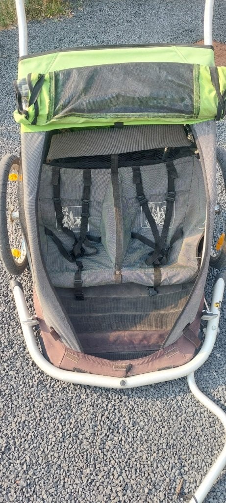 Fietskar (Gebruikte staat, zacht prijsje) zoekt nieuw gezin., 20 à 40 kg, Enlèvement, Utilisé, Remorque pour enfant