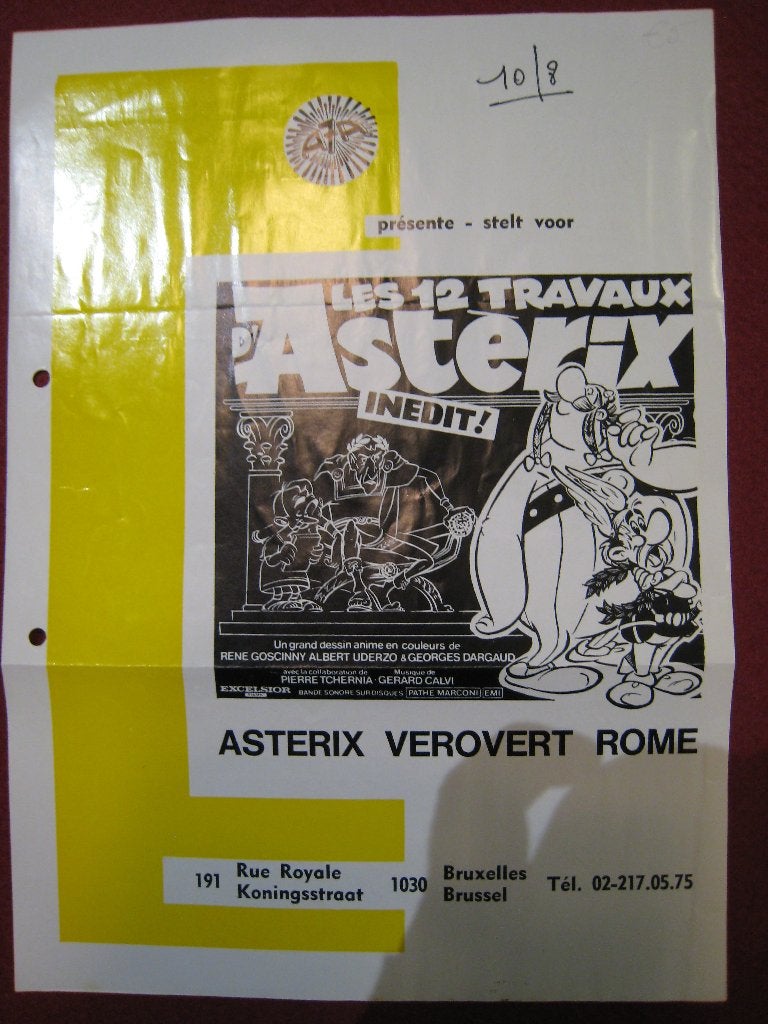 Affiche du film A 4 Astérix à la conquête de Rome à 7 à Brux, Collections, Envoi, Utilisé, Film, Figurine ou Poupée