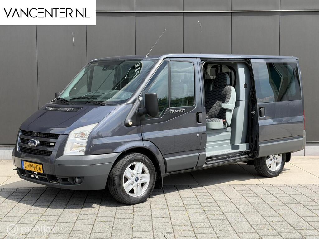 Ford Transit 260S 2.2 TDCI DC Airco Trekhaak Dubbele Cabine, Auto's, Voorwielaandrijving, Stof, Gebruikt, Zwart