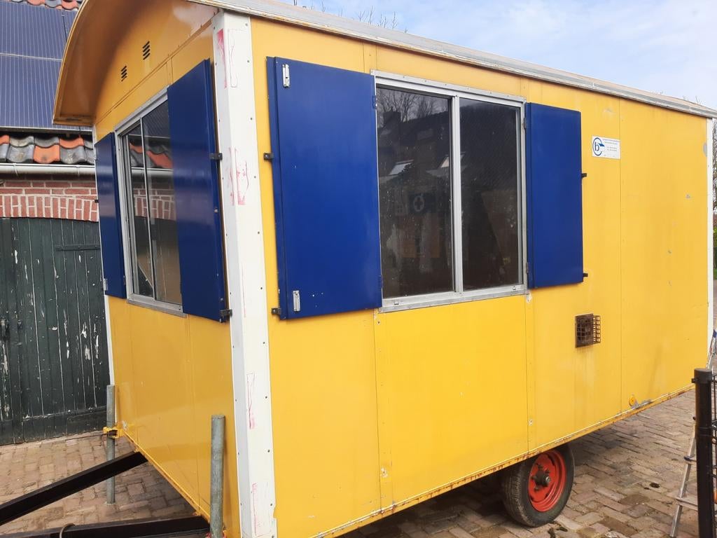schaftkeet schaftwagen werfkeet pipowagen camping B&Bgasten, Doe-het-zelf en Bouw, Ophalen of Verzenden, Gebruikt