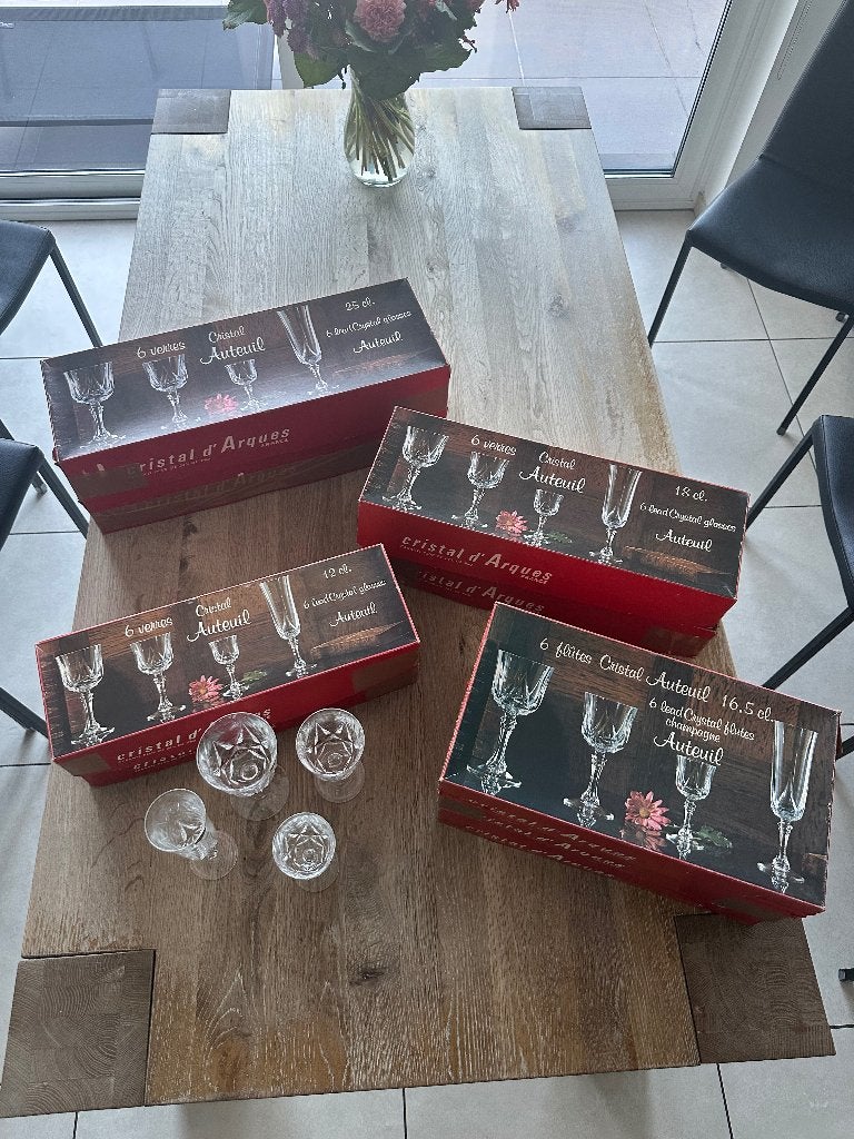 Cristal d'Arques France-Auteuil glazen, Huis en Inrichting, Keuken | Servies, Ophalen, Glas of Glazen, Gebruikt, Overige merken
