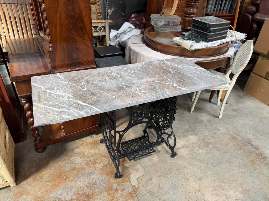 Table pour machine à coudre avec plateau en marbre, Enlèvement