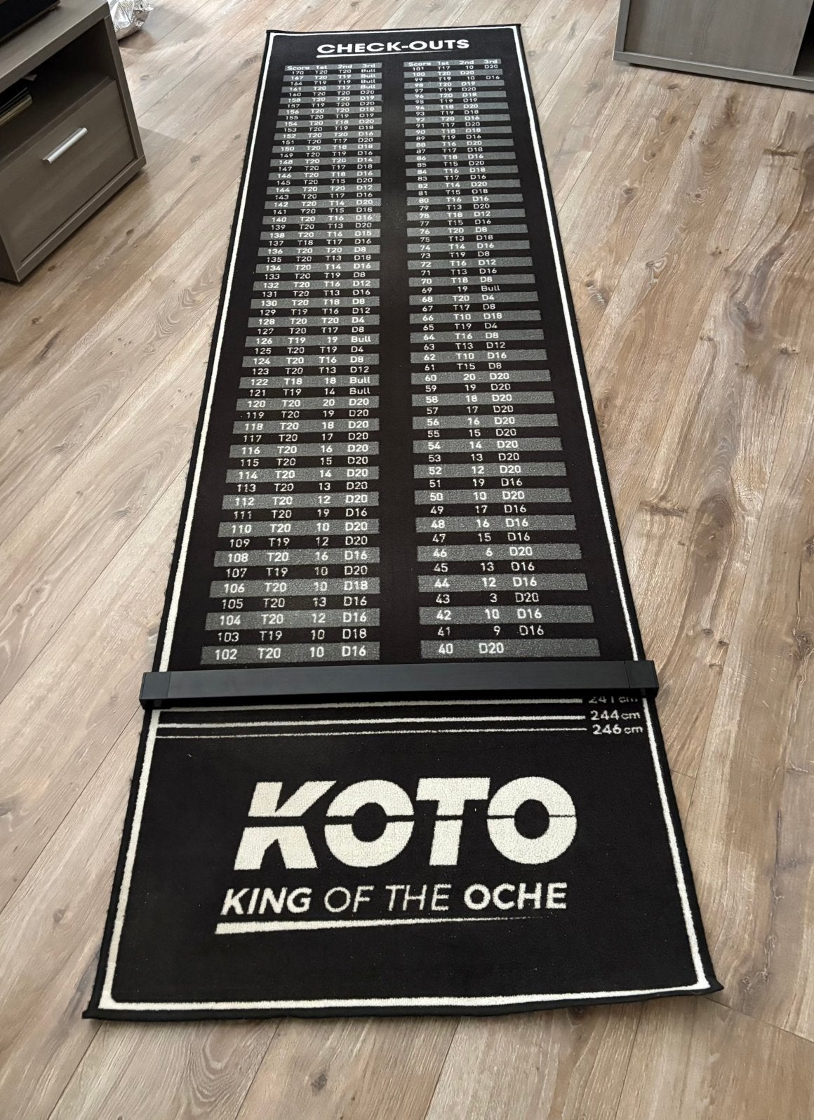 Koto Dartmat met oche, Sport en Fitness, Darts, Ophalen of Verzenden, Gebruikt, Overige typen