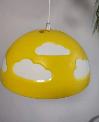 Ikea Skojig gele geel wolken lamp (plafondlamp), Autres types, IKEA, Comme neuf, Synthétique