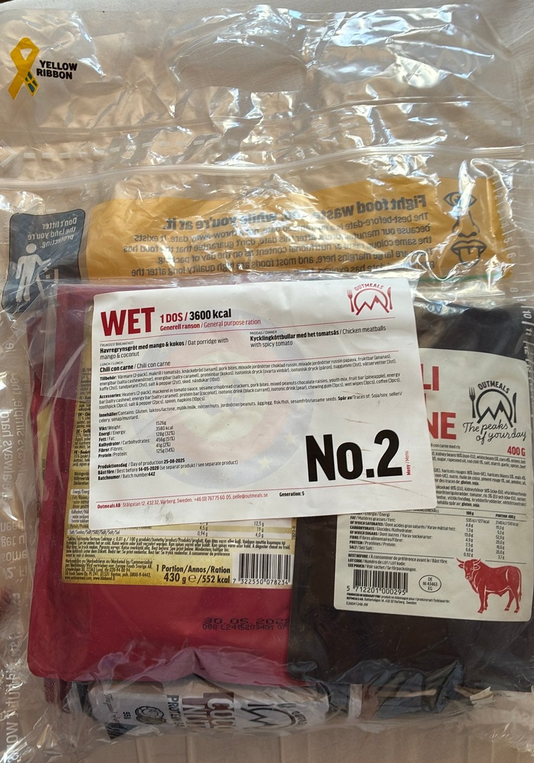 Ration de combat one one ABL MRE EPA outmeals, Enlèvement ou Envoi, Autres, Autres types