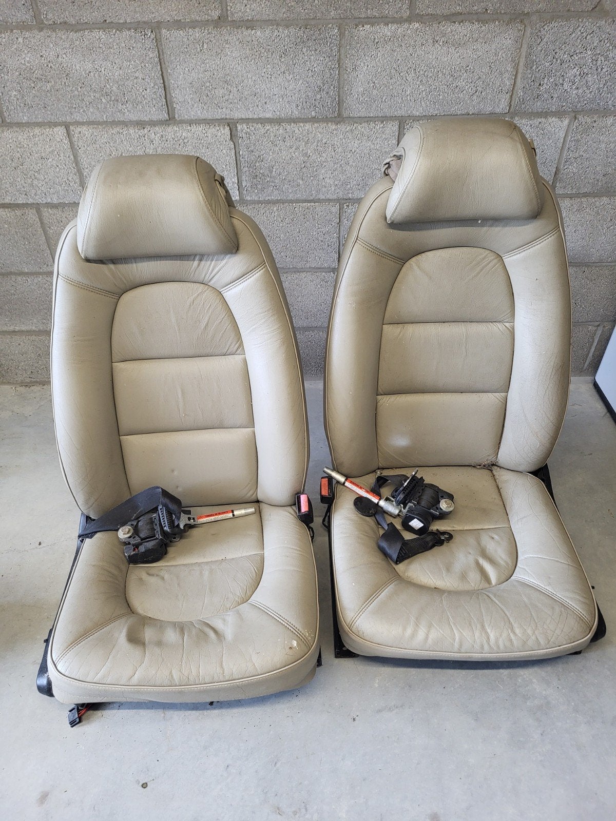 Lederen zetels Saab 900 /9000, Auto-onderdelen, Interieur en Bekleding, Ophalen, Saab