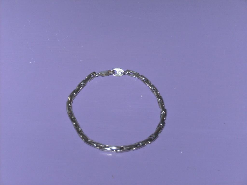 Mooi armbandje. (gemerkt pl 18k), Enlèvement ou Envoi, Utilisé, Argent
