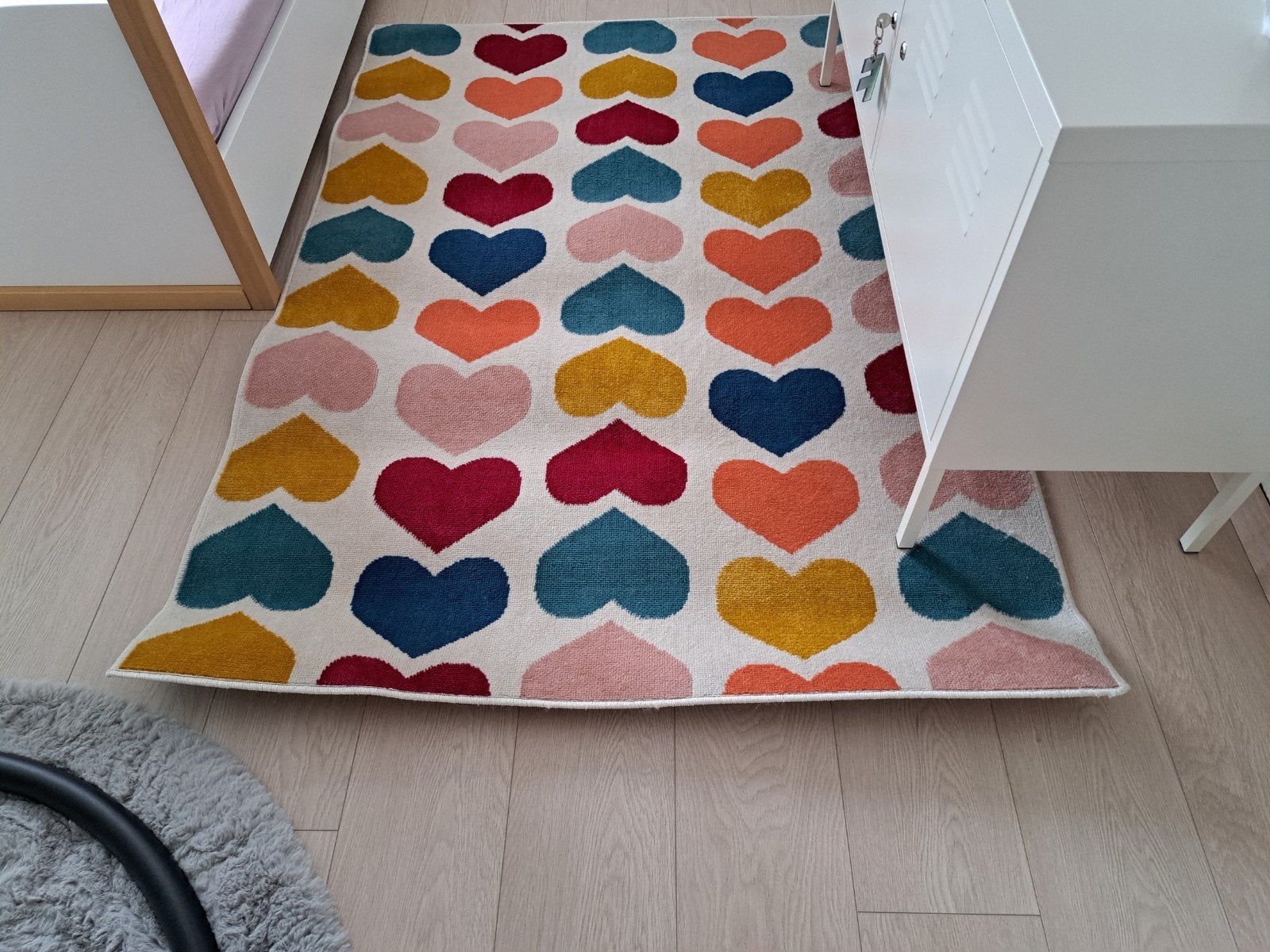 Rugs Essentials VANITY tapijt – kleurrijke hartjes, Ophalen, Oranje