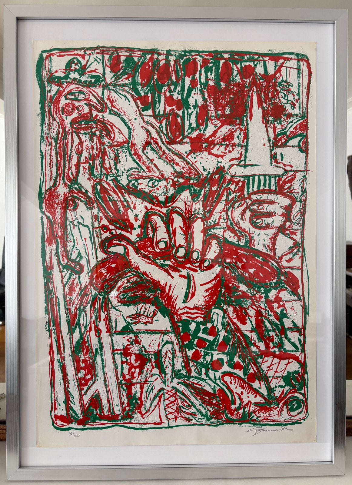 Fred Bervoets, Antiek en Kunst, Kunst | Litho's en Zeefdrukken, Ingelijst, Ophalen, Zeefdruk