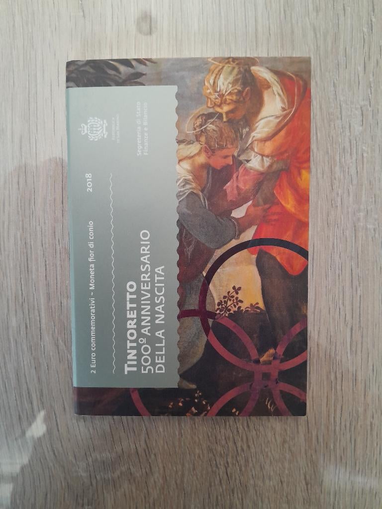 2 euro San Marino 2018 Tintoretto in boekje, Ophalen of Verzenden, San Marino, 2 euro, Losse munt