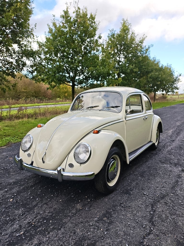 Vw kever 1200a bwj 1966 gerestaureerd gekeurd + garantie, Auto's, 4 cilinders, Wit, Handgeschakeld, https://public.car-pass.be/vhr/385edb95-7768-4183-a184-6277e4ba60de