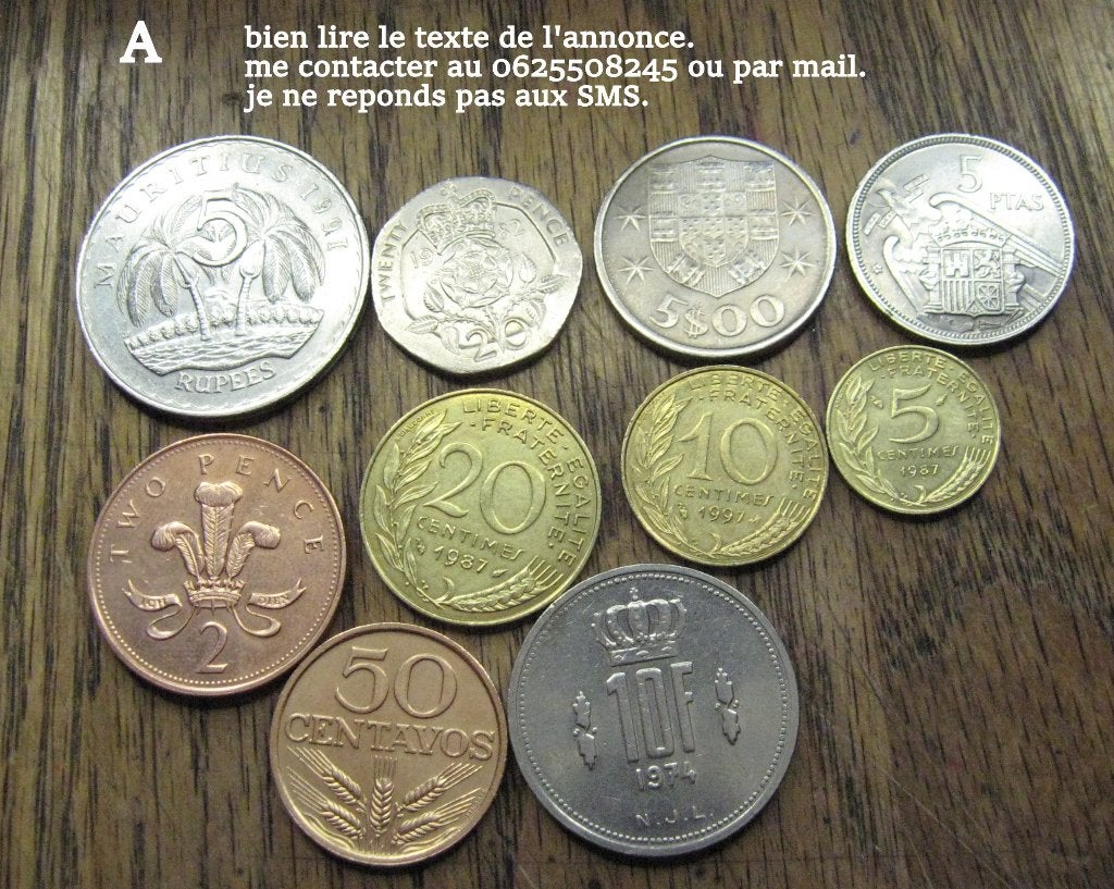 ancienne monnaies 195 pieces divers pays., Enlèvement, Monnaie