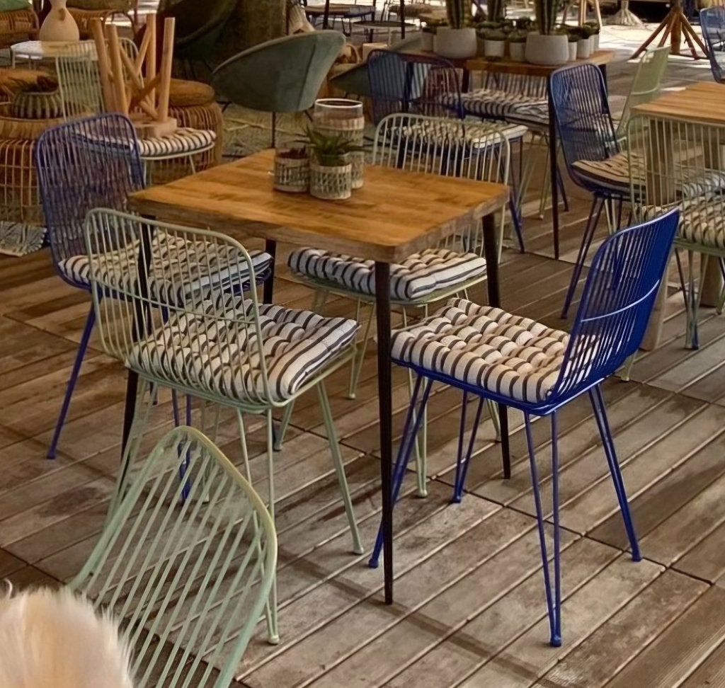 Eettafel met 4 stoelen merk Pomax, Quatre personnes, 50 à 100 cm, Enlèvement, 50 à 100 cm
