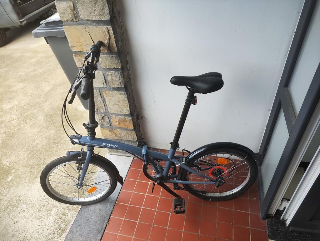 Vélo pliable Decathlon tilt 120 bleu/gris, Vélos & Vélomoteurs, Enlèvement