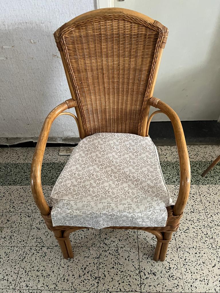 Chaises en osier 4 pièces, Enlèvement, Comme neuf, Osier ou Rotin, Quatre