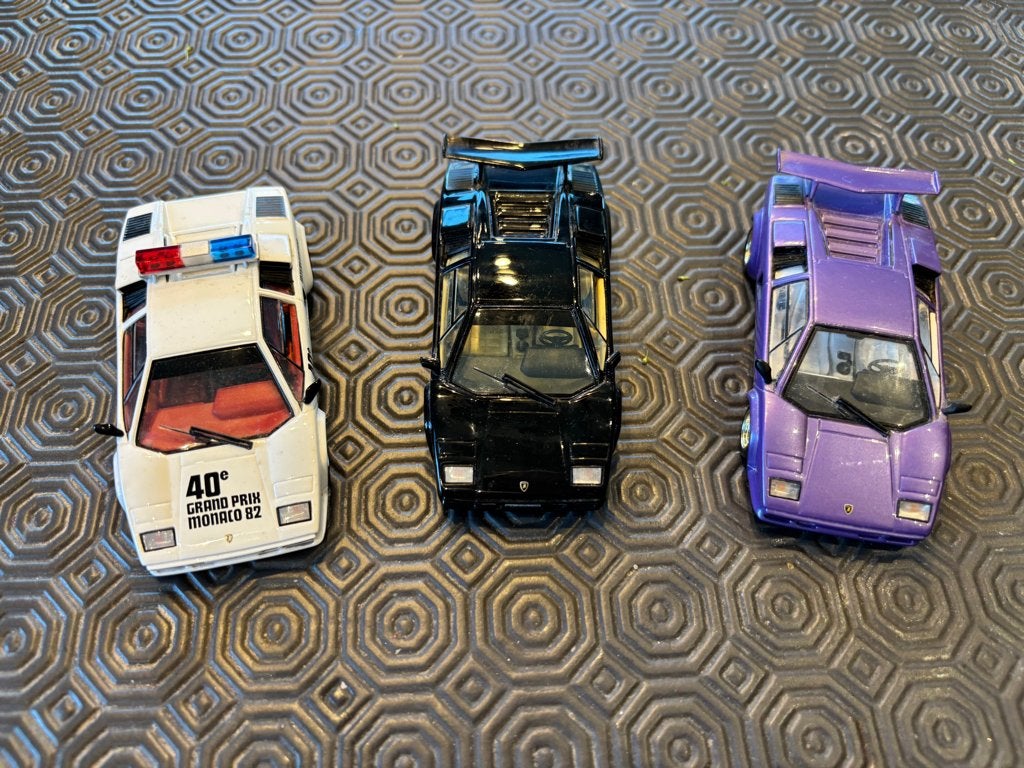 3 x Lamborghini Countach 5000 1/43 Ixo, Hobby & Loisirs créatifs, Voitures miniatures | 1:43, Enlèvement ou Envoi, Utilisé, Voiture