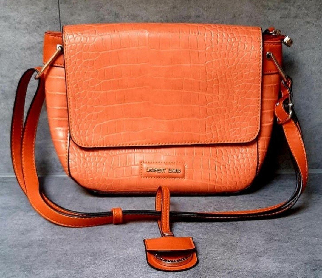 Laurent David/Schoudertas/ Als nieuw, Bijoux, Sacs & Beauté, Enlèvement ou Envoi, Orange, Autres marques, Cuir