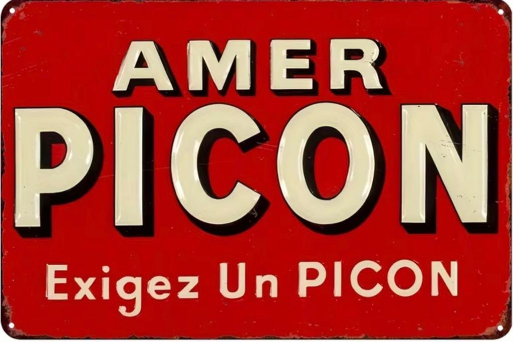 Metalen reclamebord Amer Picon 9 - retro vintage mancave, Verzamelen, Merken en Reclamevoorwerpen, Nieuw, Reclamebord, Ophalen of Verzenden
