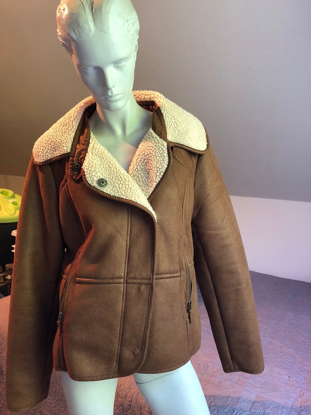 Winterjas dames cognackleur maat 44, Kleding | Dames, Jassen | Winter, Ophalen, Gedragen, Maat 42/44 (L), Bruin