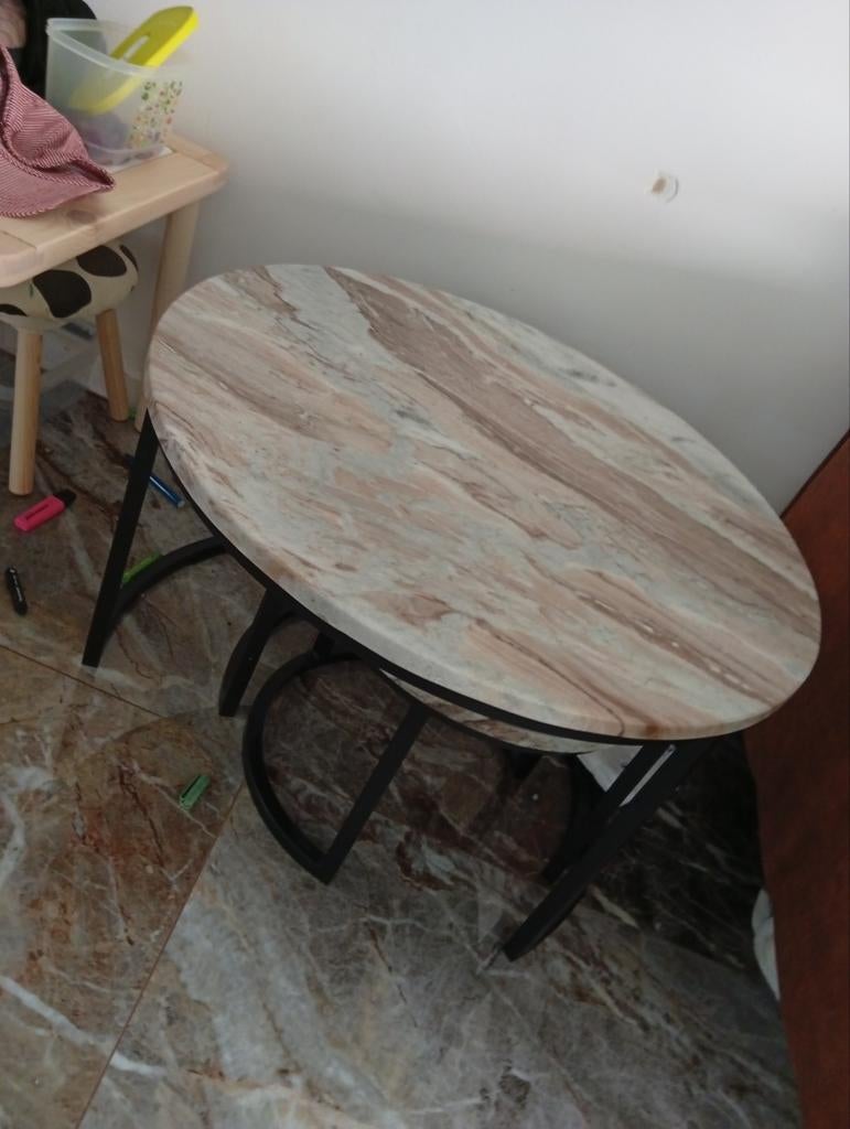 Echte marmeren salontafel, Tuin en Terras, Ophalen