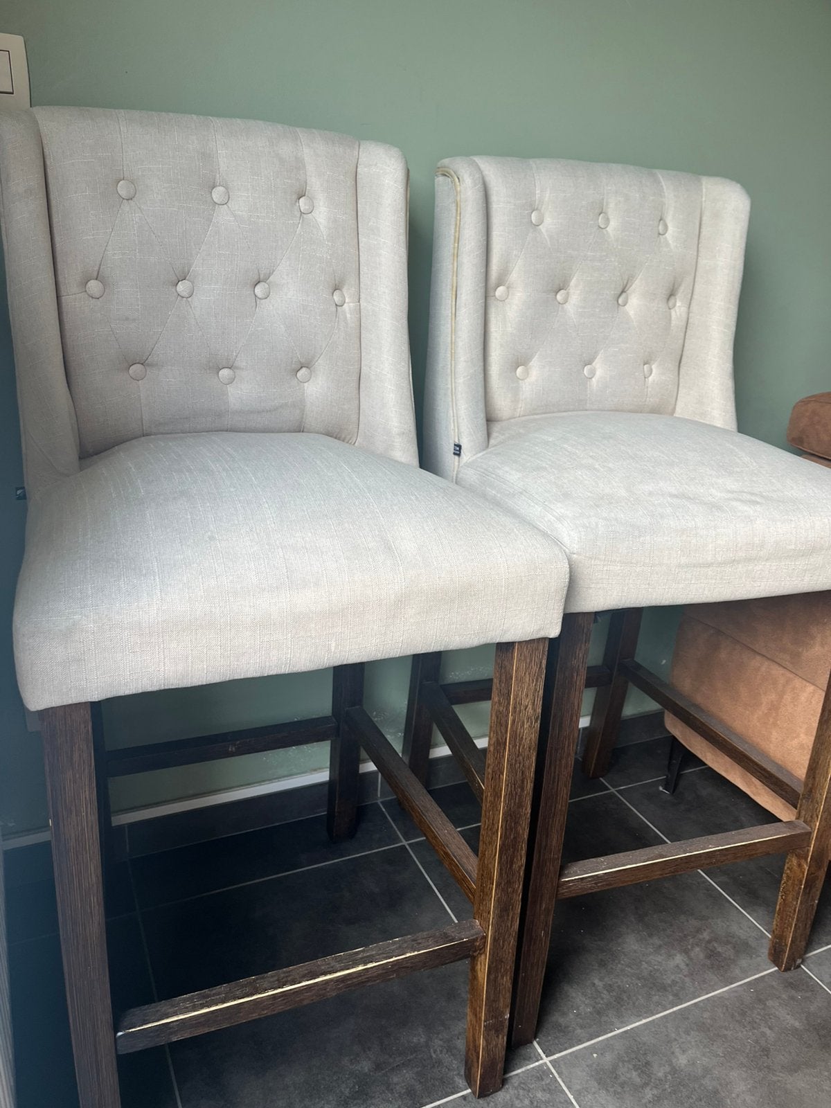 Twee landelijke barstoelen 40 euro voor de twee samen, Huis en Inrichting, Stoelen, Ophalen, Zo goed als nieuw, Twee