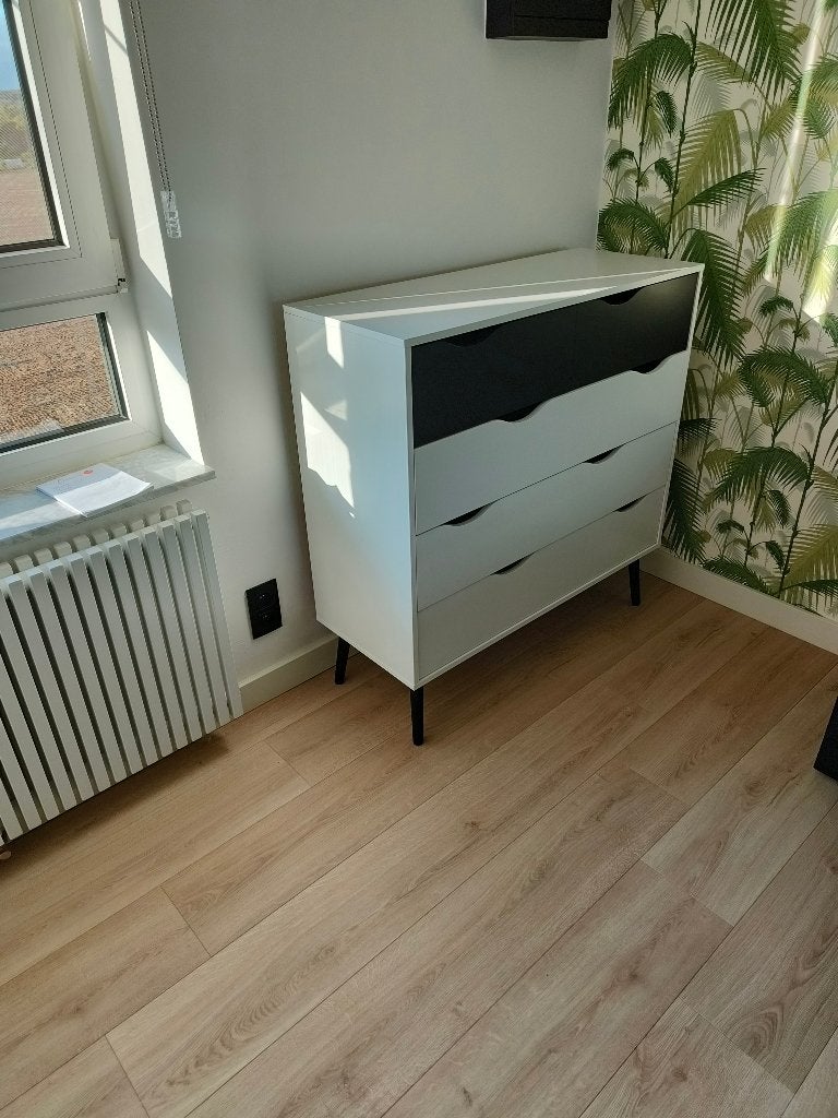 Commode zwart/wit, Huis en Inrichting, Ophalen, 5 laden of meer, 100 tot 150 cm, 50 tot 100 cm