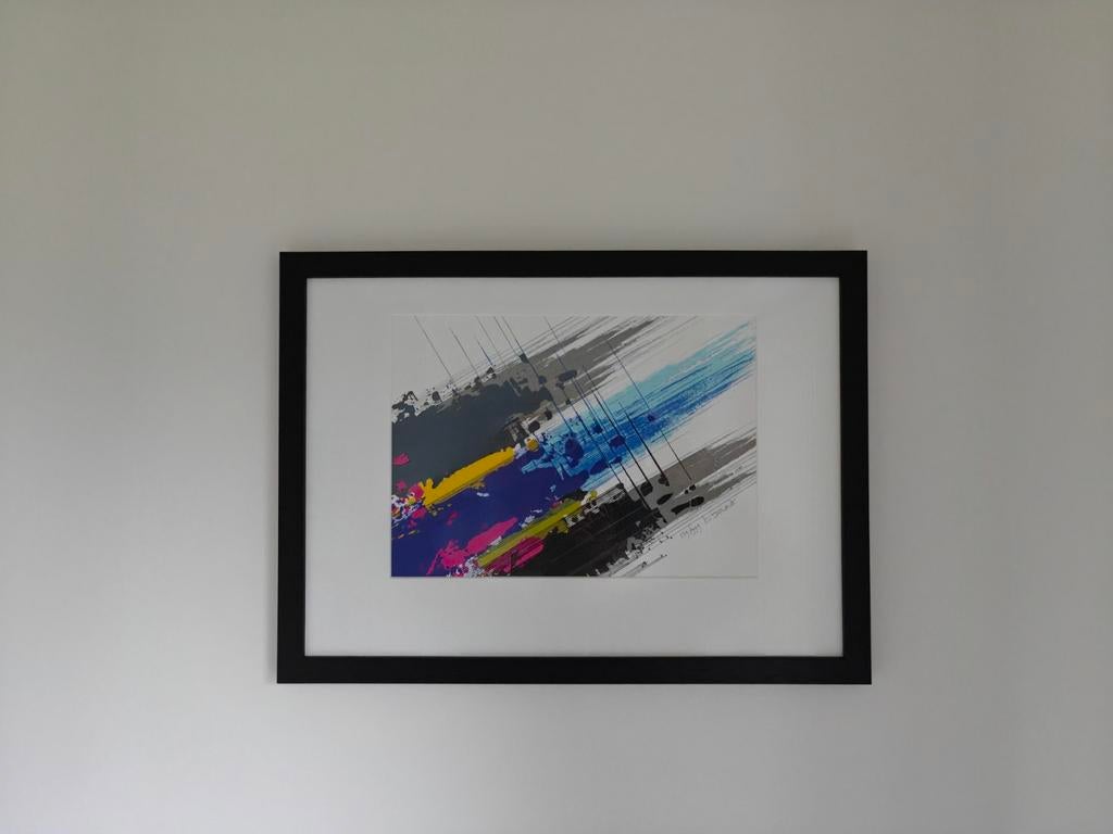 Frank Lejeune Abstracte Zeefdruk, Antiquités & Art, Enlèvement