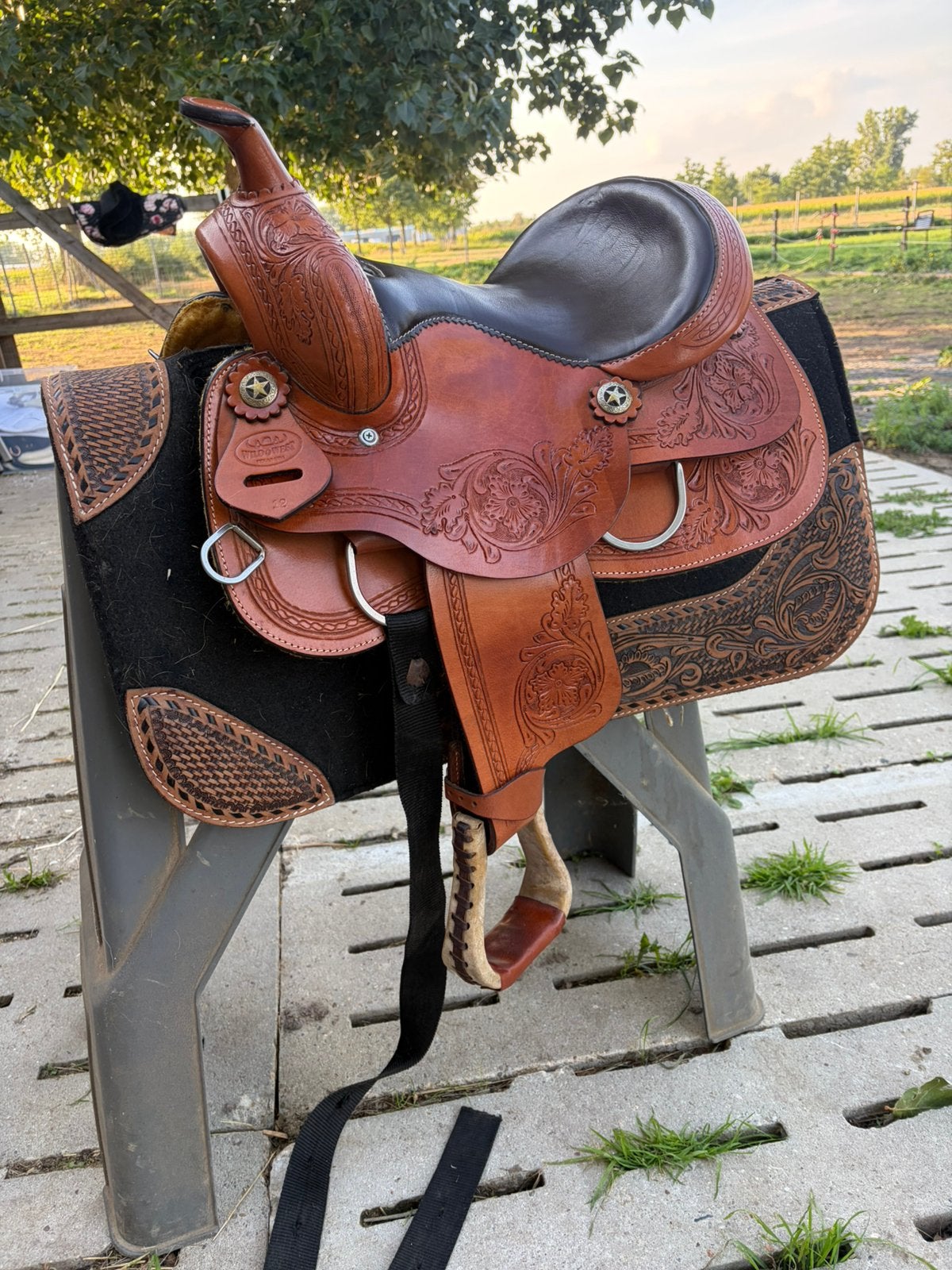 Complete westernset pony, Dieren en Toebehoren, Paarden en Pony's | Zadels, Ophalen, Zo goed als nieuw