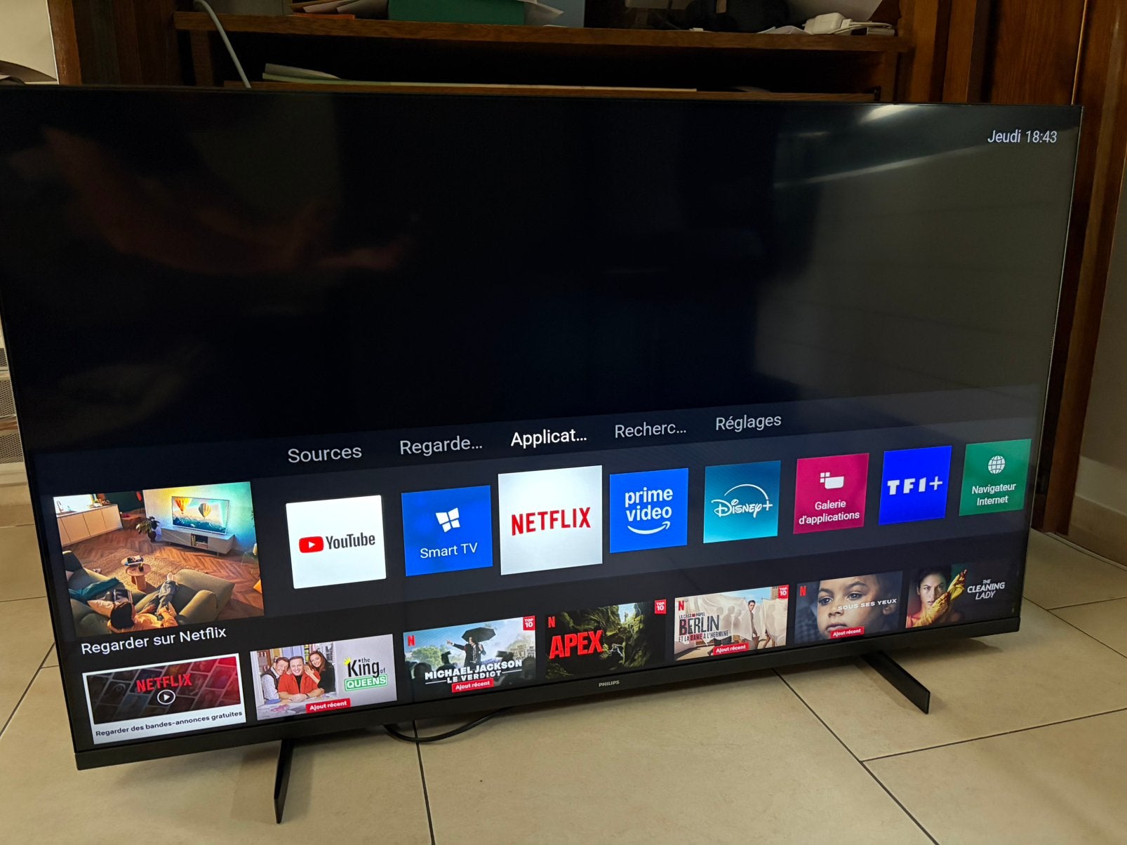 TV Philips 50 pouces 4K, Philips, LED, Comme neuf, Enlèvement