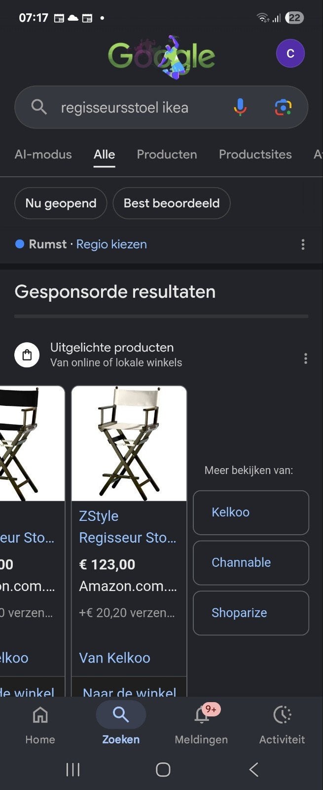 Regisseursstoel, Ophalen