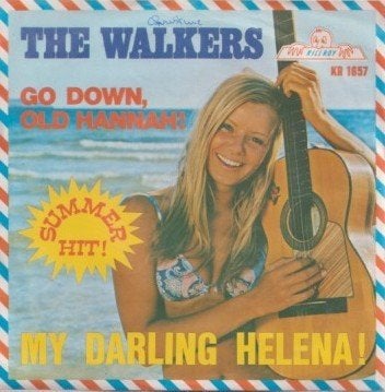 The Walkers – Go down, old Hannah / My darling Helena, Ophalen of Verzenden, Gebruikt, 7 inch, Nederlandstalig